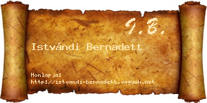 Istvándi Bernadett névjegykártya